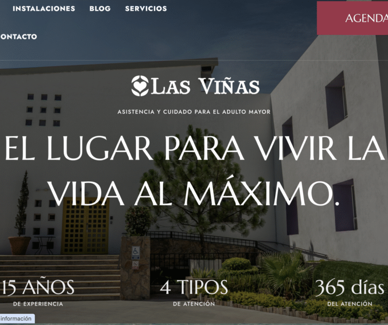 En SODA desarrollamos la página web de Casa de Retiro Las Viñas en WordPress, con múltiples secciones, navegación intuitiva y diseño adaptable a todos los dispositivos.