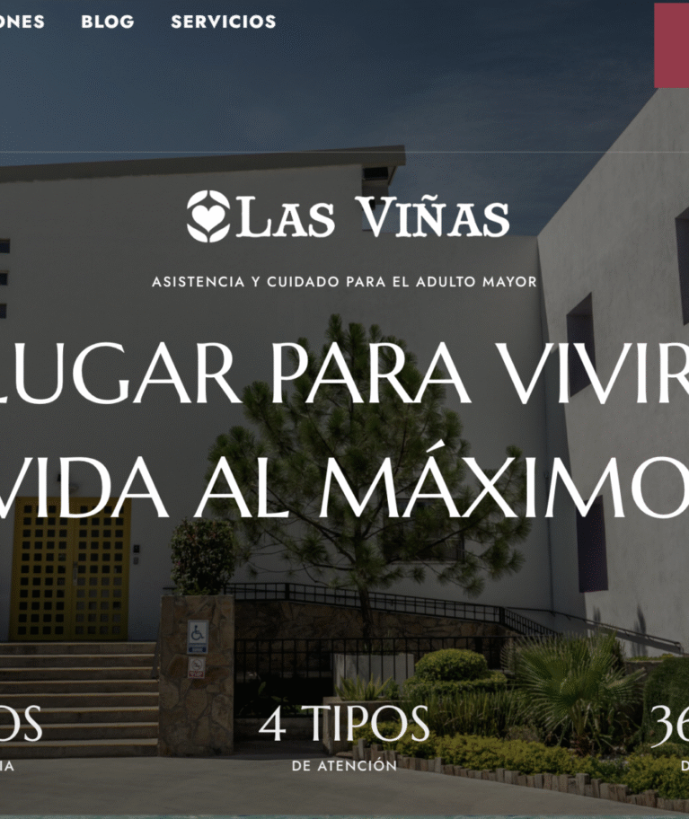 En SODA desarrollamos la página web de Casa de Retiro Las Viñas en WordPress, con múltiples secciones, navegación intuitiva y diseño adaptable a todos los dispositivos.